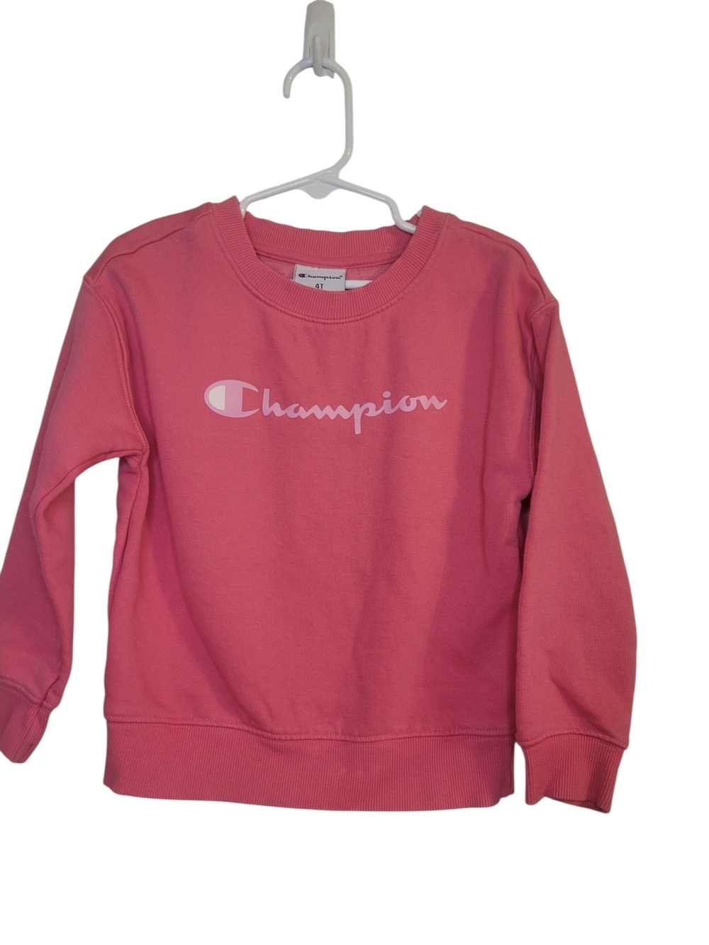 Champion Kids' Pink Logo Crewneck Sweatshirt